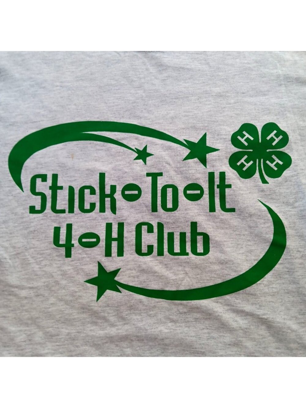 T-shirt Medium Stick-To-It 4-H Club Gildan Ultra Blend Gray 50/50 Cotton